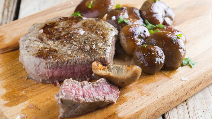 Steak mit Shiitakepilzen - Steak mit Shiitakepilzen