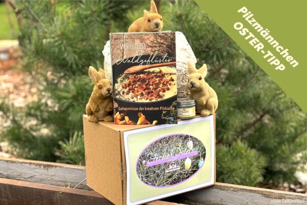 Feinschmecker-Genuss-Set Bio Kräuterseitling inkl. Präsentkarton Frohe Ostern